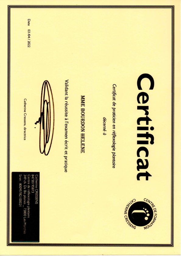 photo diplome Hélène BOURDON