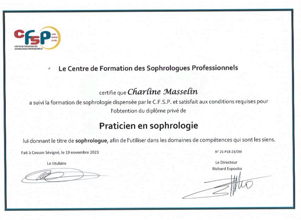 photo diplome Charline Masselin