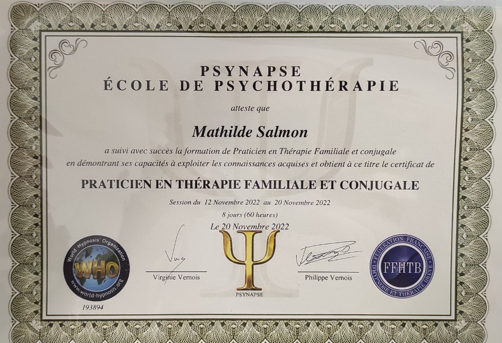 photo diplome Mathilde Salmon