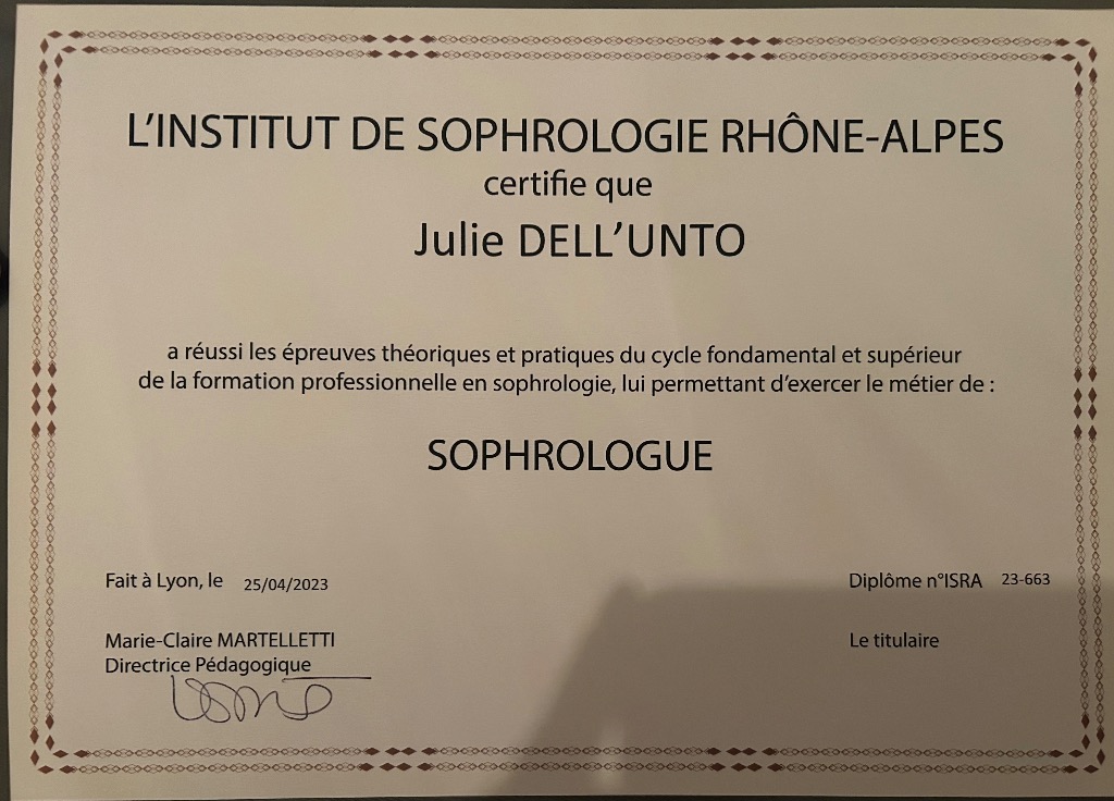 photo diplome SOPHRO & CO’