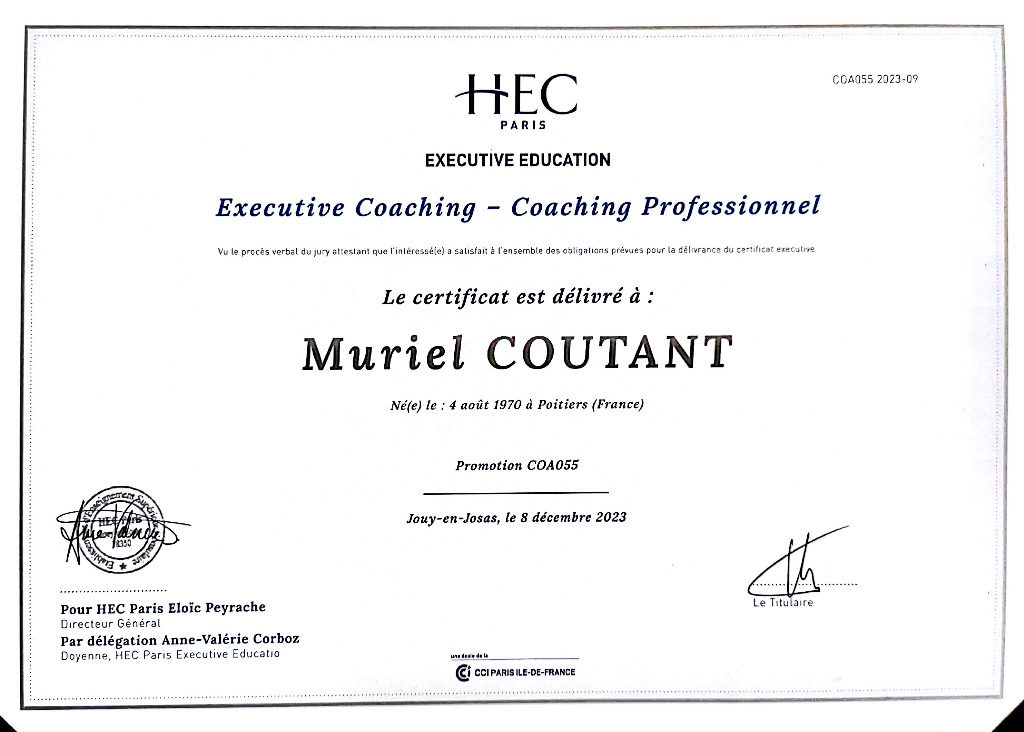 photo diplome Muriel Coutant