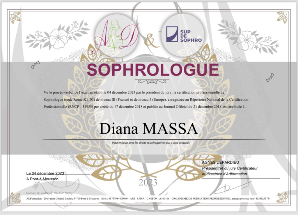 photo diplome Diana Massa