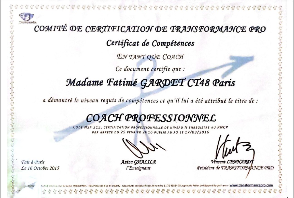 photo diplome Fatimé Zakaria