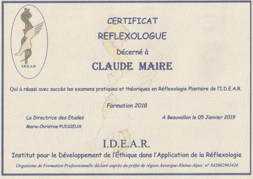 photo diplome Claude Maire
