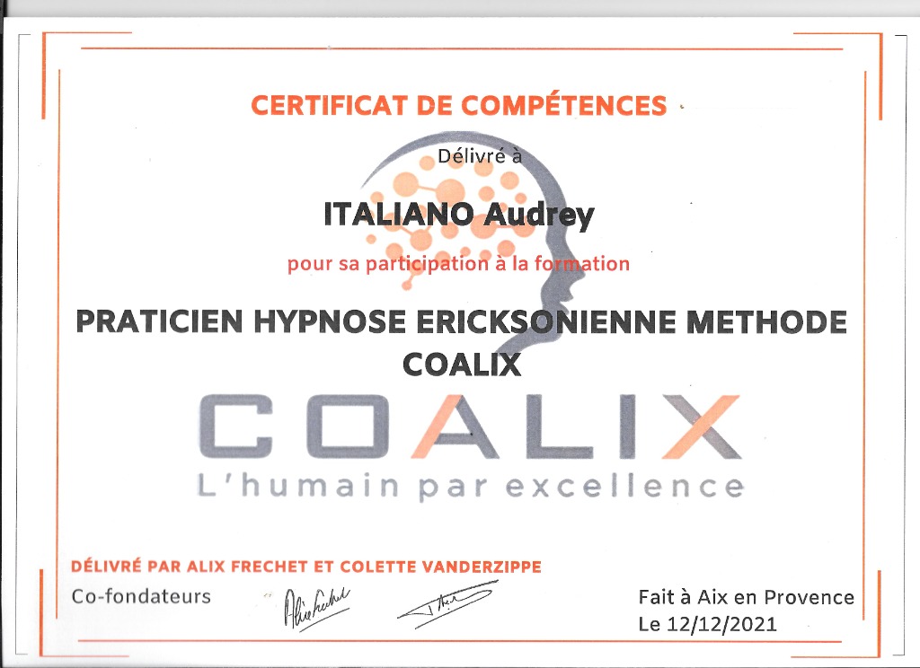 photo diplome Audrey Italiano