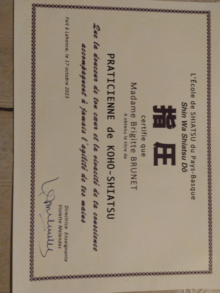 photo diplome Brigitte Brunet