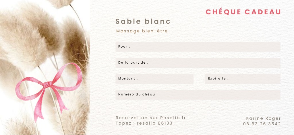 photo seance Sable blanc