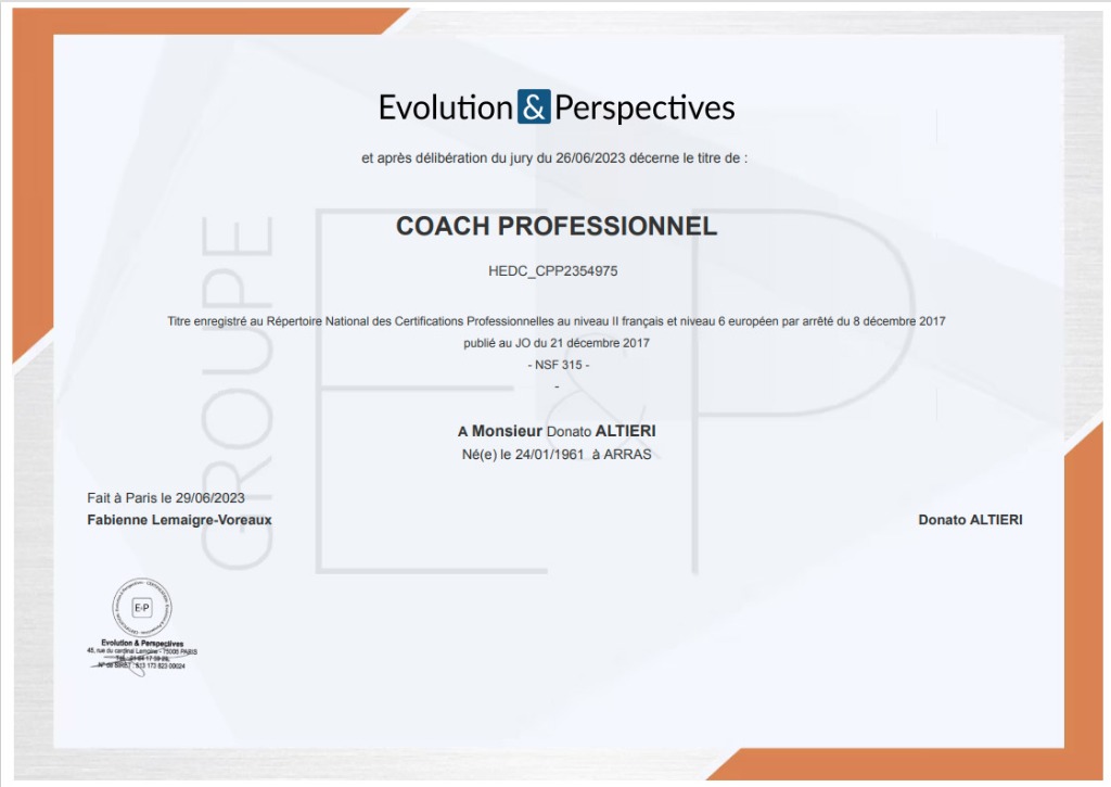 photo diplome Donato ALTIERI