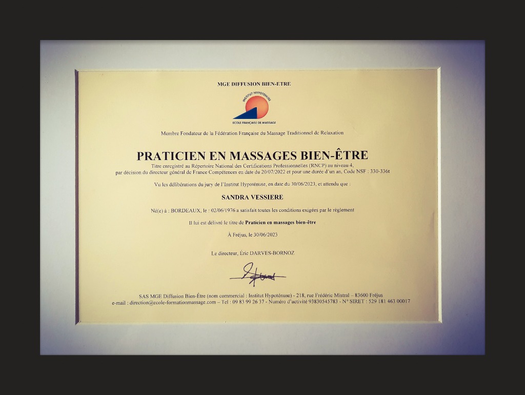 photo diplome Les Sens De Soi