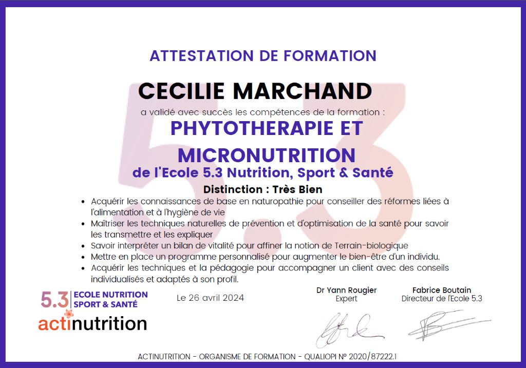 photo activite Cécilie Marchand