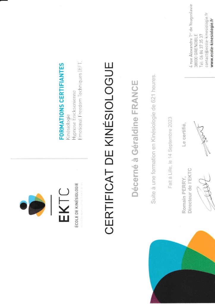 photo diplome Géraldine FRANCE