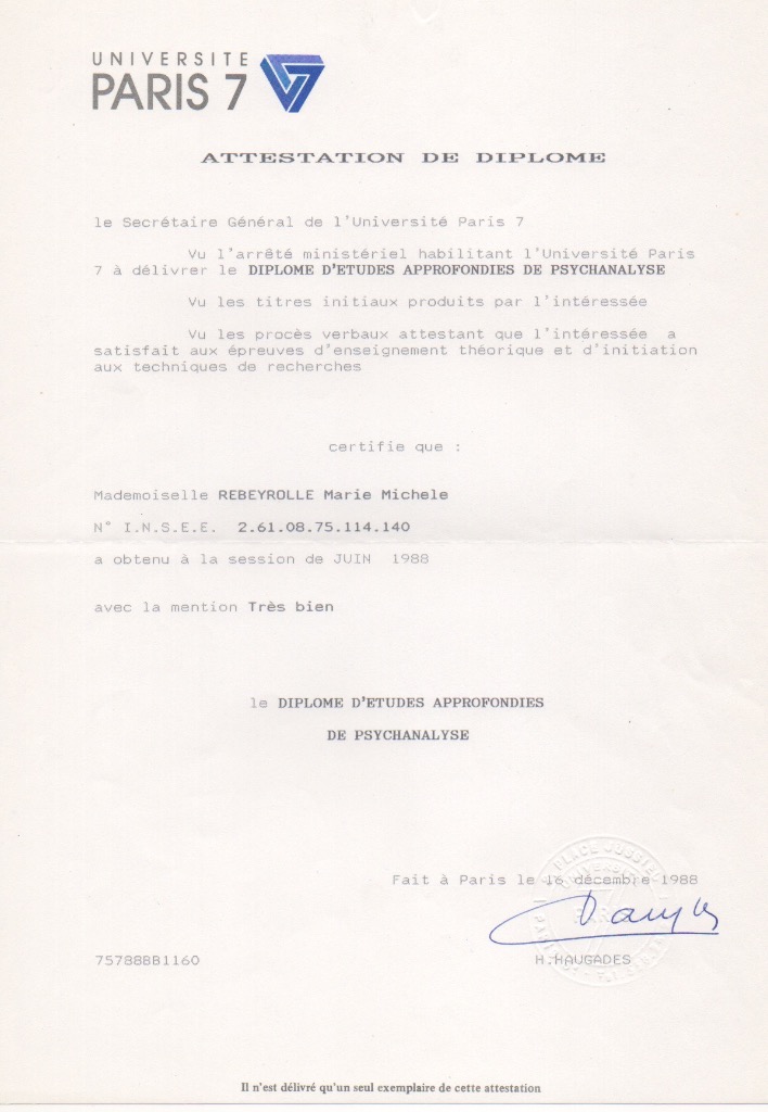 photo diplome Marie Rebeyrolle