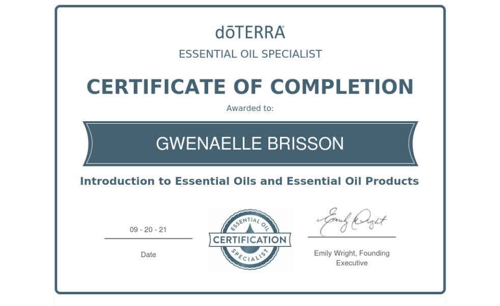 photo diplome GWENAELLE BRISSON