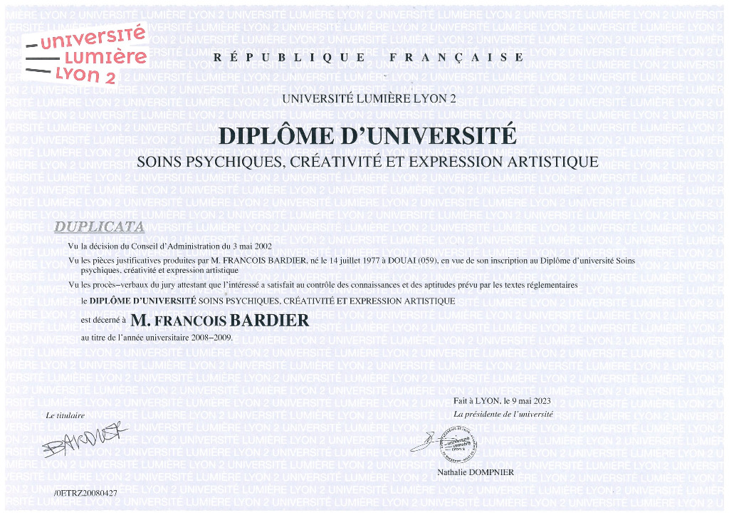 photo diplome François Bardier