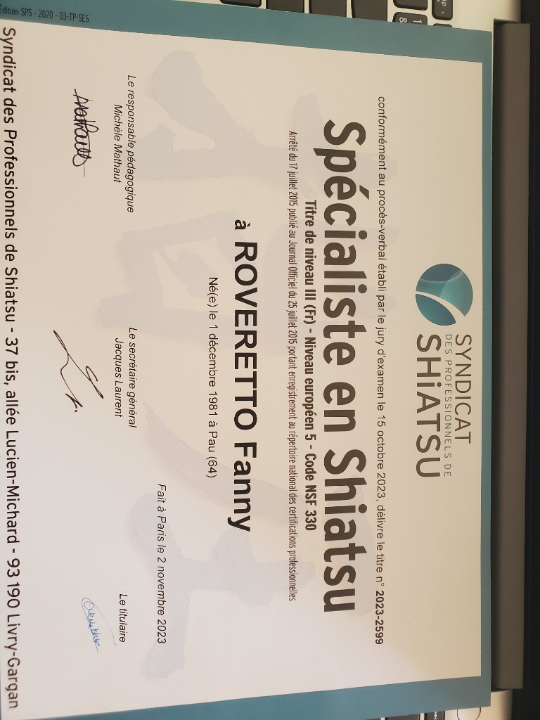 photo diplome Fanny ROVERETTO