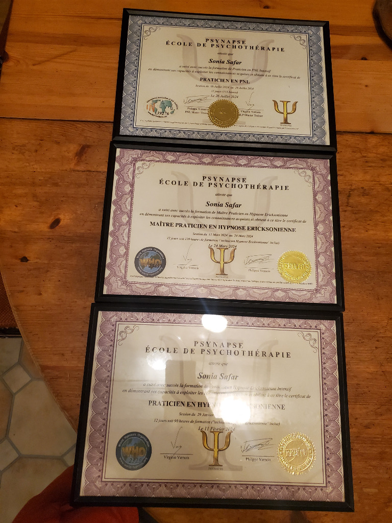 photo diplome Sonia SAFAR