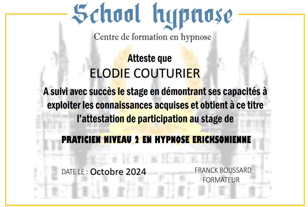 photo diplome Elodie  Couturier