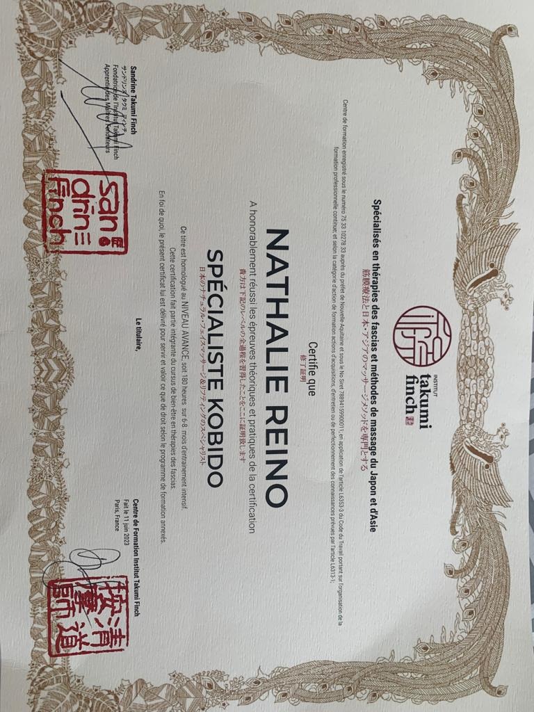 photo diplome Belpô kobido