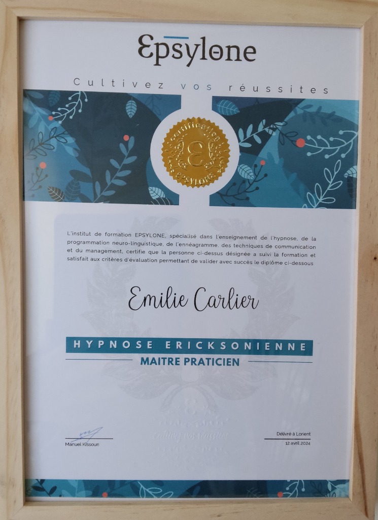 photo diplome Carlier Emilie 