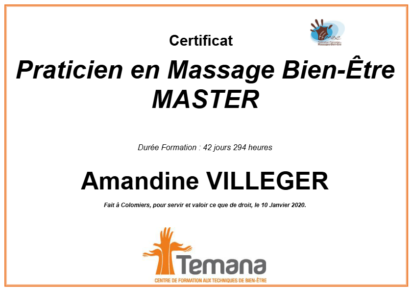 photo diplome Mahana Accompagnement