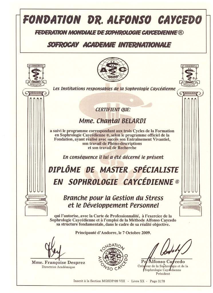 photo diplome CHANTAL LANTERI