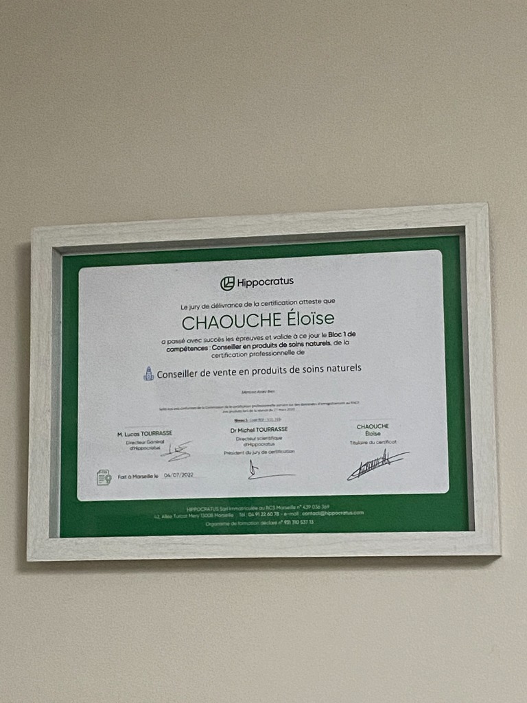 photo diplome Eloise Chaouche