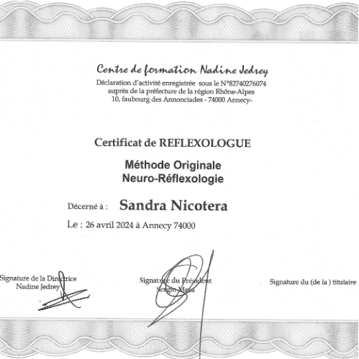 photo diplome Sandra Nicotera