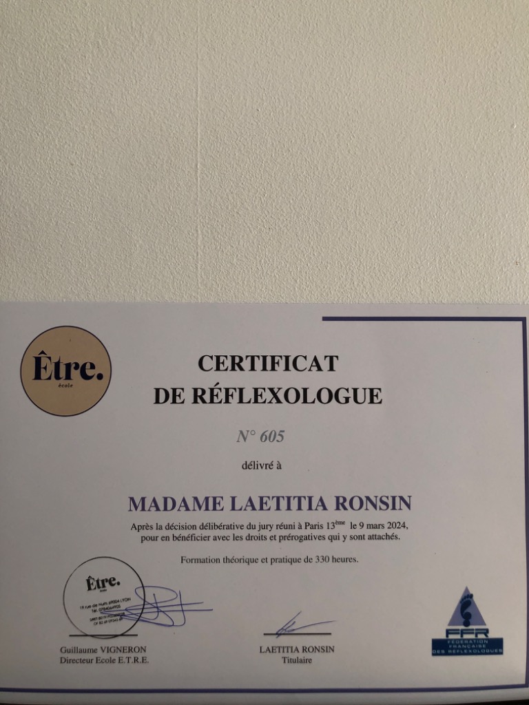 photo diplome Laetitia Ronsin