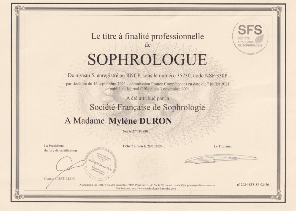 photo diplome Mylene duron 