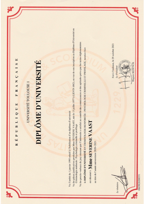 photo diplome DCVD Coaching - Séverine VAAST