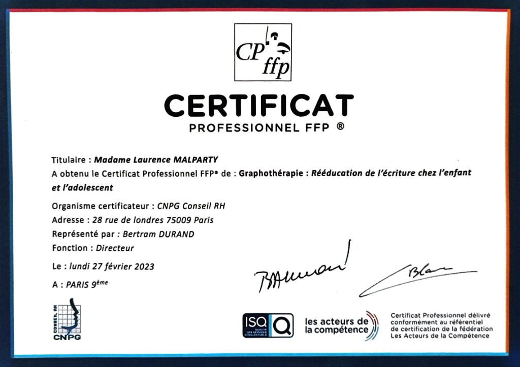photo diplome Laurence Malparty