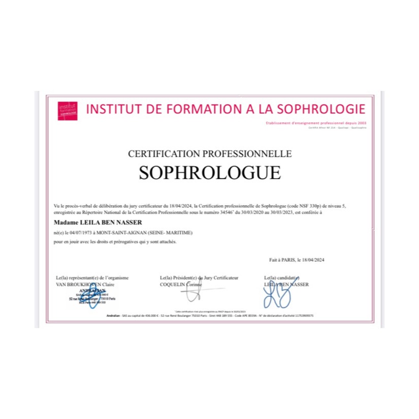 photo diplome Leila Ben Nasser