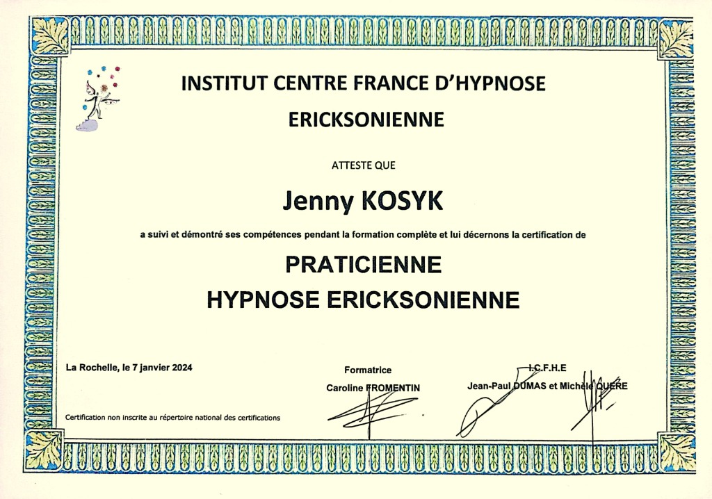 photo diplome Jenny Kosyk