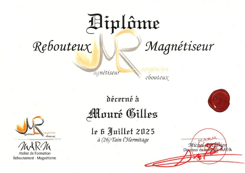 photo diplome Gilles MOURE