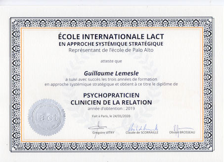 photo diplome Guillaume Lemesle