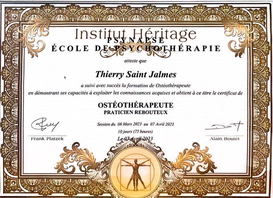 photo diplome THIERRY SAINT JALMES
