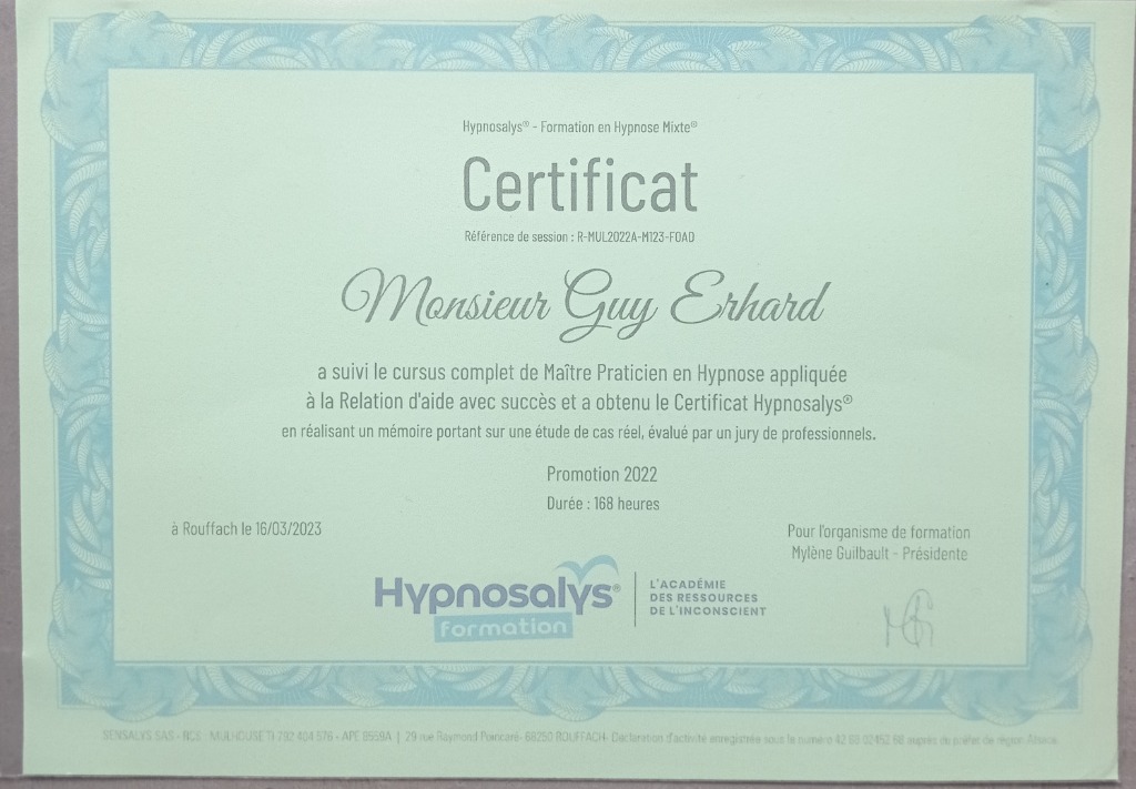 photo diplome Guy ERHARD