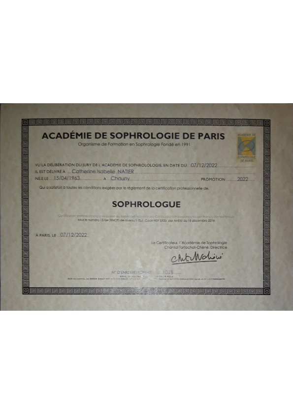 photo diplome Cathy NATIER