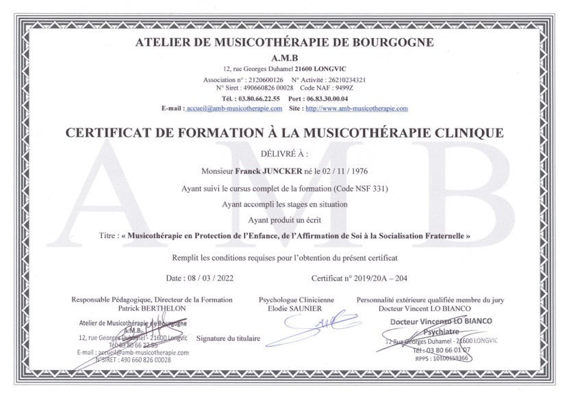 photo diplome Franck JUNCKER