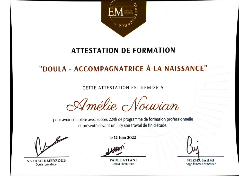 photo diplome Amelie Nouvian