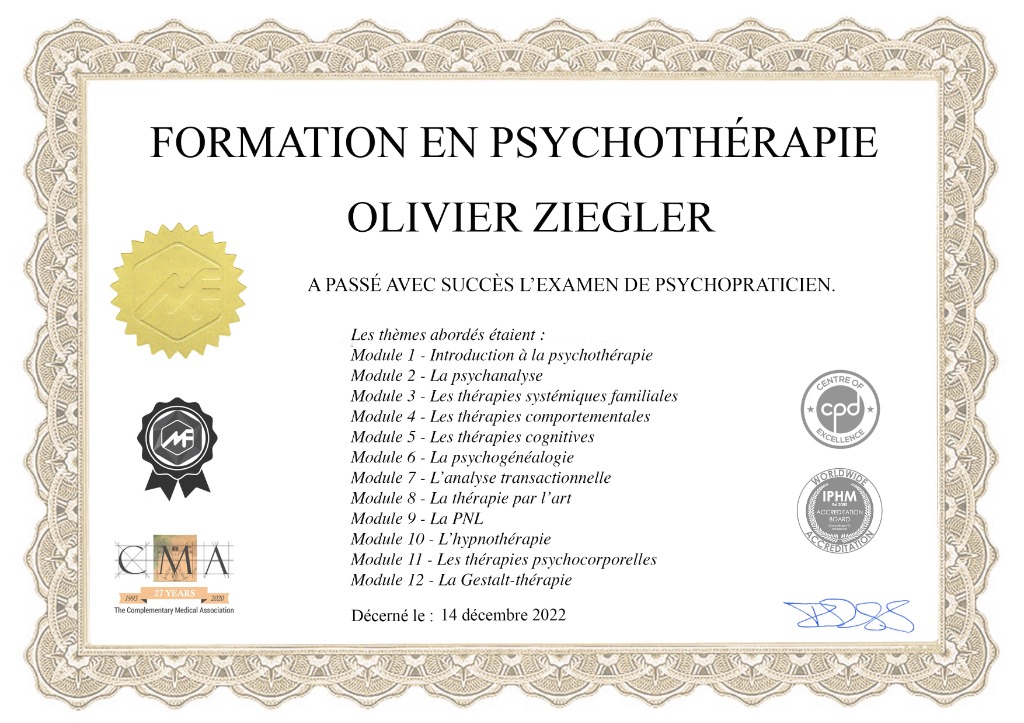 photo diplome Olivier Ziegler 