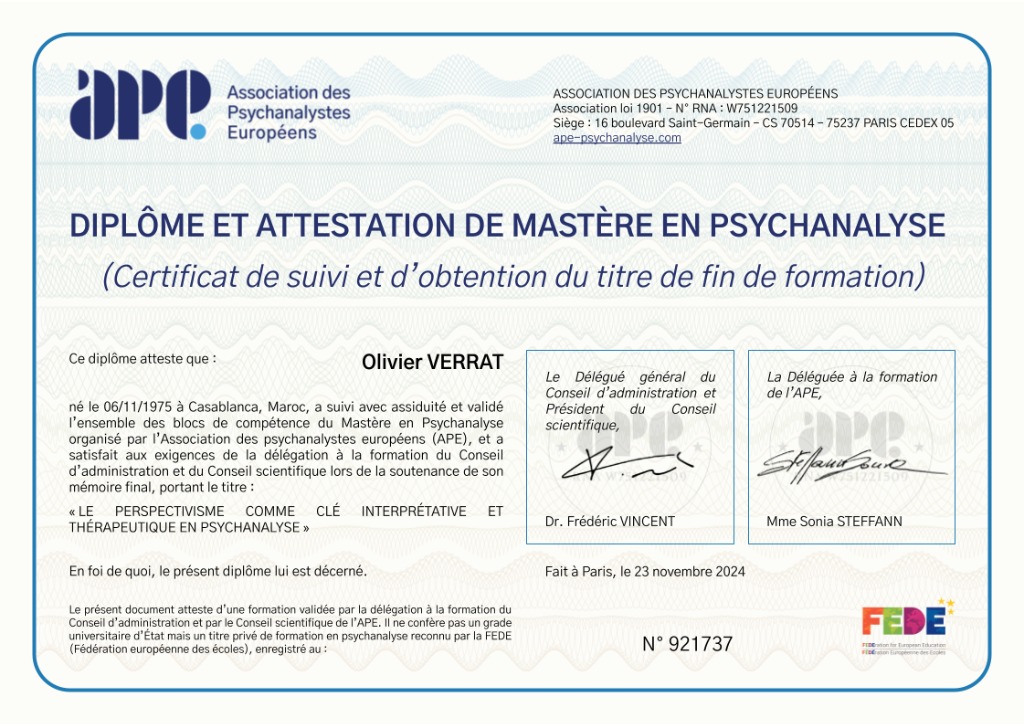 photo diplome Olivier Verrat