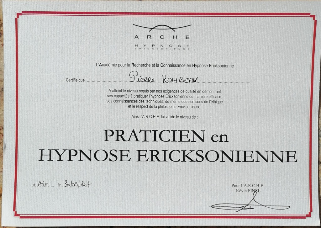 photo diplome Pierre ROMBEAU