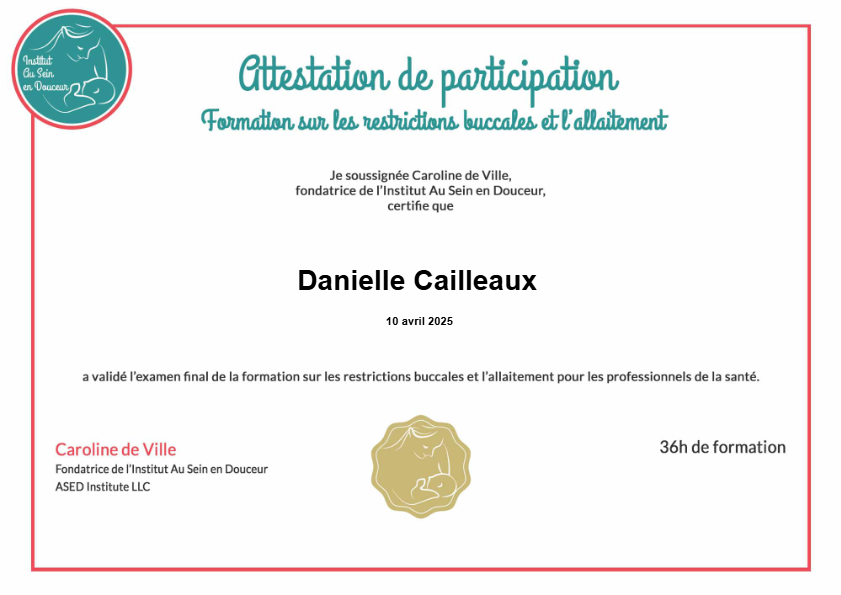 photo diplome Danielle Cailleaux