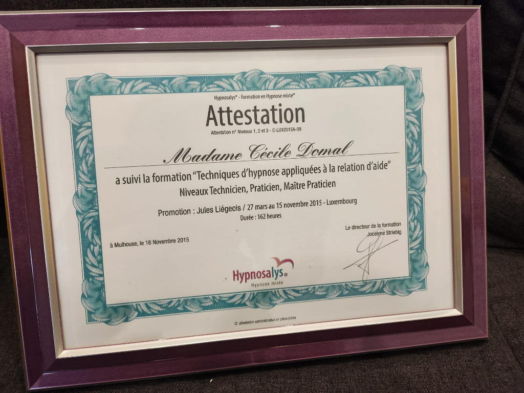photo diplome Cécile Domal