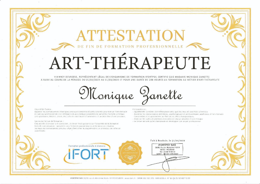 photo diplome Monique Zanette