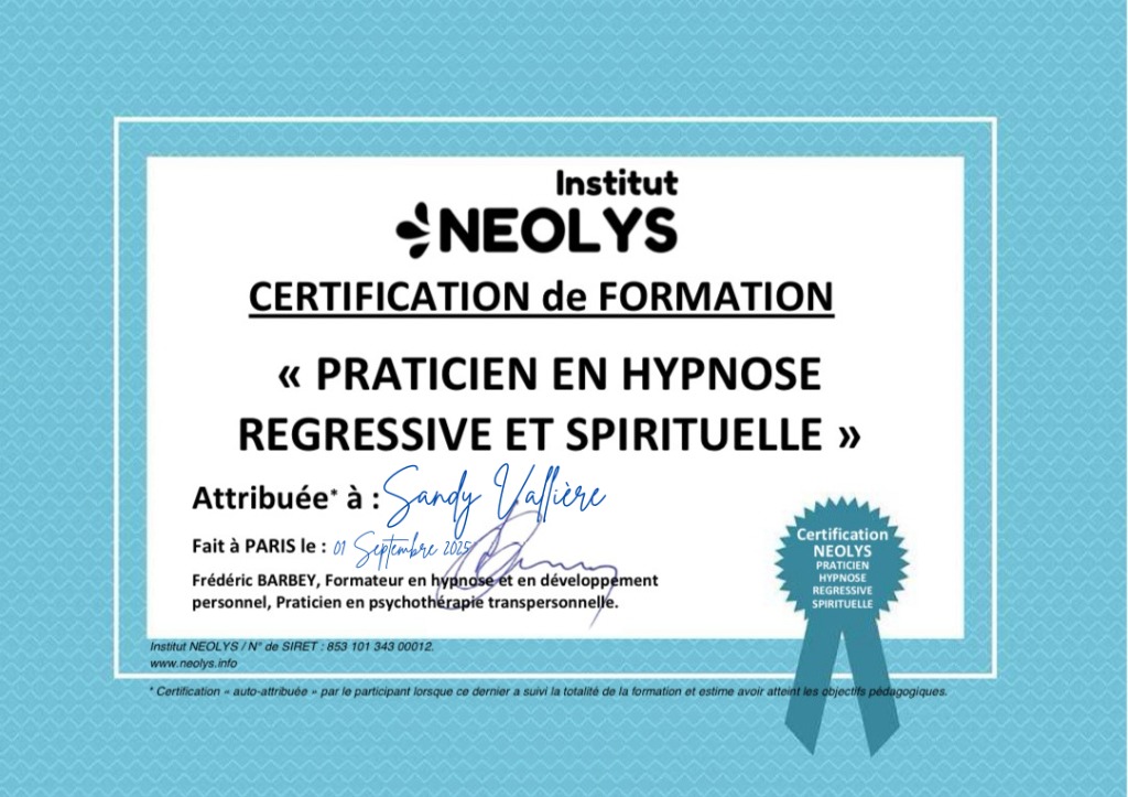 photo diplome Sand l’Âme-agie de l’Amour