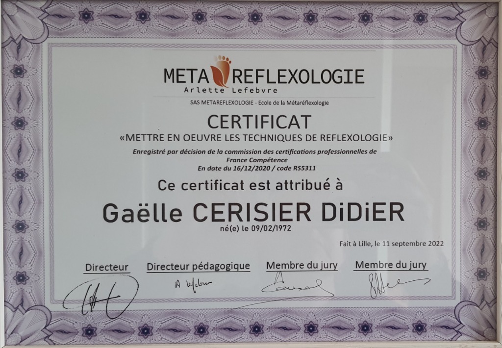 photo diplome Gaëlle CERISIER
