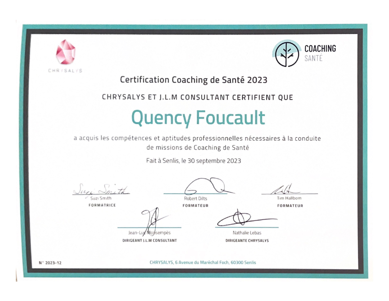 photo diplome Quency Foucault