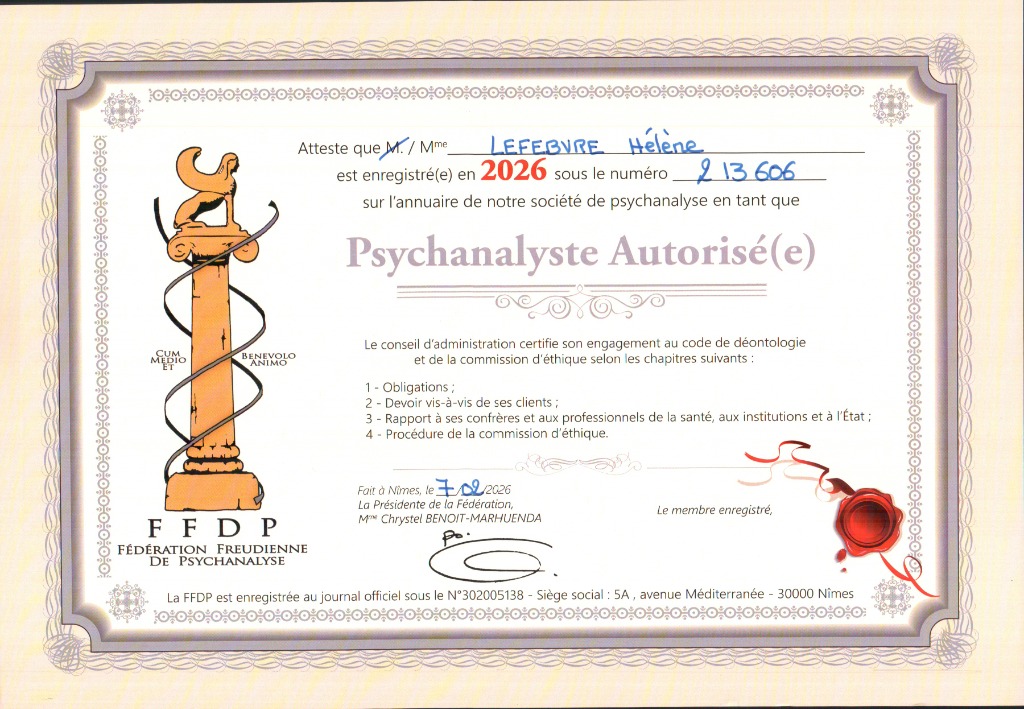 photo diplome Hélène Lefebvre 